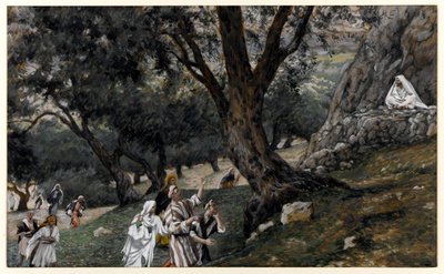 Jesus gik ud i et ørkensted, illustration til The Life of Christ, ca. 1884-96 (wc & gouache på pap) af James Jacques Joseph Tissot