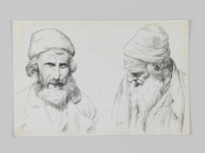 Jøder og yemenitter, Jerusalem, illustration fra Vor Herre Jesu Kristi liv (pen og blæk på vævet papir) af James Jacques Joseph Tissot