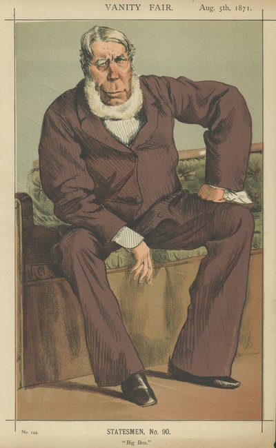 Mr George Bentinck (farve litho) af James Jacques Joseph Tissot