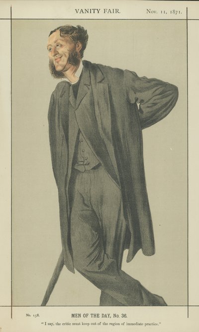 Mr Matthew Arnold (farve litho) af James Jacques Joseph Tissot