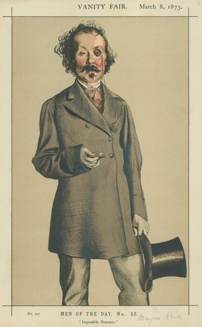 Mr Talbot Mayne Reid, Impossible romance, 8. marts 1873, Vanity Fair tegnefilm af James Jacques Joseph Tissot