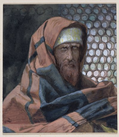 Nikodemus, illustration til The Life of Christ, ca. 1886-94 (wc & gouache på pap) af James Jacques Joseph Tissot