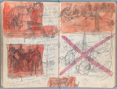 Sider fra et album med Sketches for The Life of Our Lord Jesus Christ, slutningen af 1880