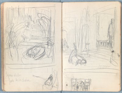 Sider fra et album med Sketches for The Life of Our Lord Jesus Christ, slutningen af 1880