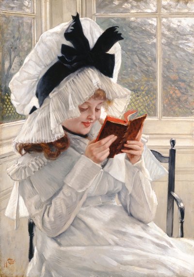 Læser en bog, 1872-73 af James Jacques Joseph Tissot