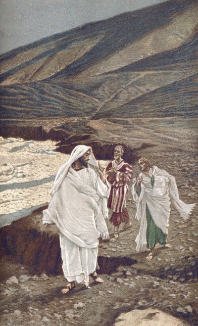 The Call of Saint Andrew and Saint John - Calling of Saint Andrew and Saint John - from "" The Life of Our Lord Jesus Christ "" - 1899 by James Tissot - Vocation of Saint John and Saint Andrew - The Life of Our Lord Jesus Christ , by Jacques Josephdani af James Jacques Joseph Tissot