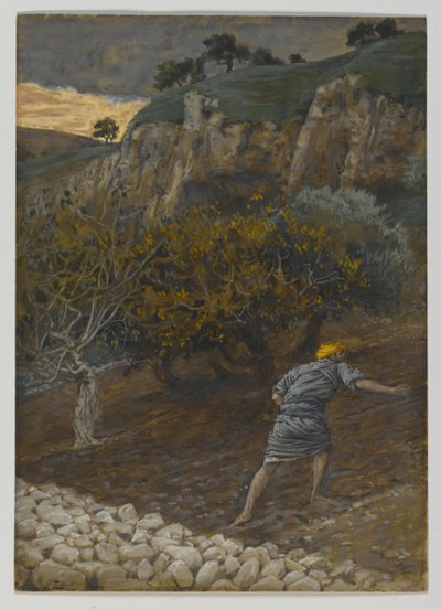 Fjenden der sår, illustration fra Vor Herre Jesu Kristi liv (wc over grafit på papir) af James Jacques Joseph Tissot