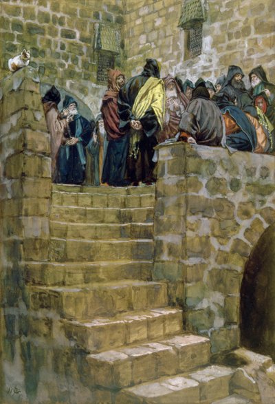 The Evil Counsel of Caiaphas, illustration til The Life of Christ, ca. 1886-96 (gouache på pap) af James Jacques Joseph Tissot