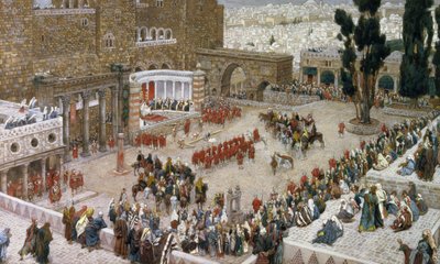 The Forum of Jerusalem set from Above, illustration til The Life of Christ, ca. 1886-96 (gouache på pap) af James Jacques Joseph Tissot