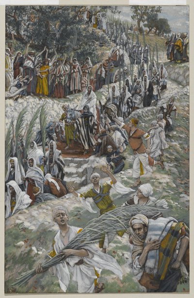 Processionen på Oliebjerget, illustration fra Vor Herre Jesu Kristi liv, 1886-94 (wc over grafit på papir) af James Jacques Joseph Tissot