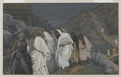 The Protestations of Saint Peter, illustration fra The Life of Our Lord Jesu Christ, 1886-94 (wc over grafit på papir) af James Jacques Joseph Tissot