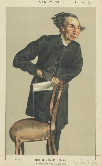 Rev. Charles Voysey (farve litho) af James Jacques Joseph Tissot