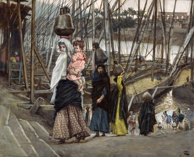 The Sojourn, Egypt, illustration til The Life of Christ, c.1886-94 (wc & gouache på pap) af James Jacques Joseph Tissot