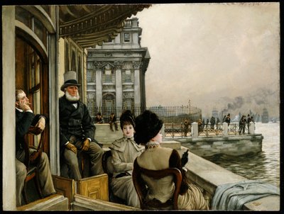 The Terrace of the Trafalgar Tavern, Greenwich, ca. 1878 af James Jacques Joseph Tissot