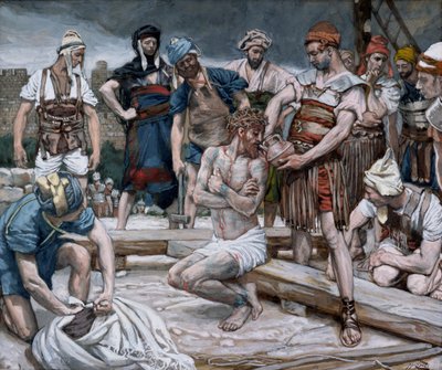 Vinen blandet med myrra, illustration til Kristi liv, ca. 1884-96 (wc & gouache på pap) af James Jacques Joseph Tissot