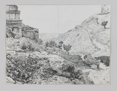 Absaloms grav, Josafats dal, illustration fra Vor Herre Jesu Kristi liv af James Jacques Joseph Tissot