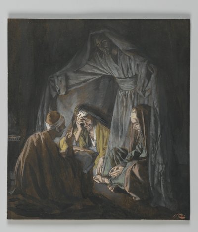 To eller tre samlet i mit navn, illustration fra Vor Herre Jesu Kristi liv (wc over grafit på papir) af James Jacques Joseph Tissot