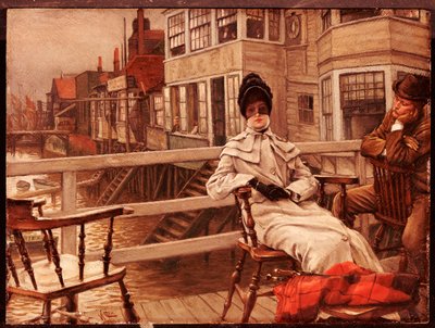 Venter på båden i Greenwich af James Jacques Joseph Tissot