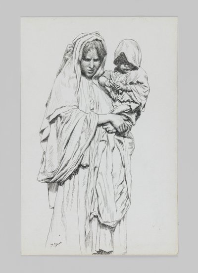 Kvinde og barn fra Jeriko, illustration fra Vor Herre Jesu Kristi liv af James Jacques Joseph Tissot