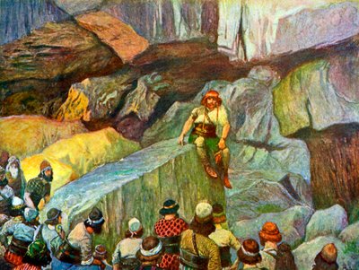 Samson i hulerne i Etam af Tissot - Bibelen af James Jacques Joseph after Tissot
