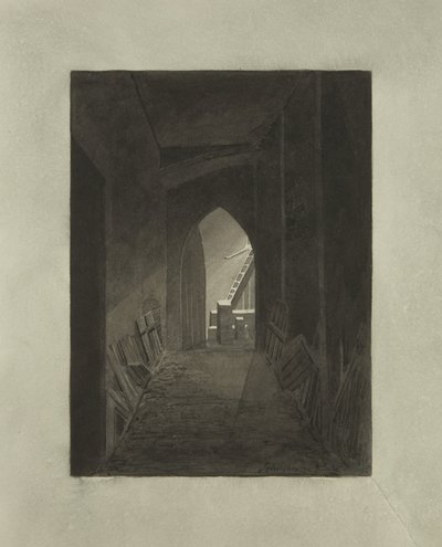 Formodede Crypt of the Church, som tidligere stod på hjørnet af High Street og Wine Street af James Johnson