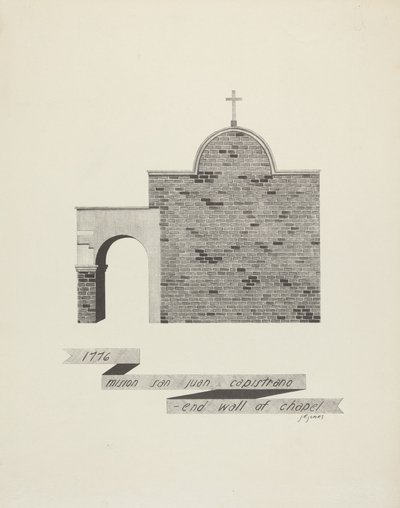 Mission St. John Capistrano - End of Chapel Wall af James Jones