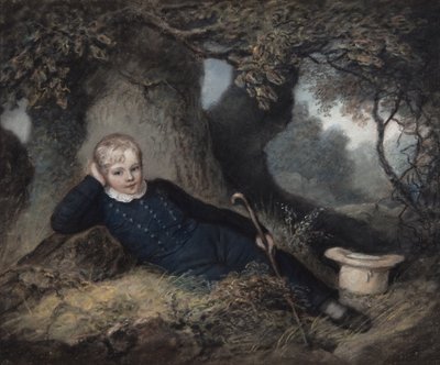 Edgeworth King, Lying Against a Tree af James Junior Sharples