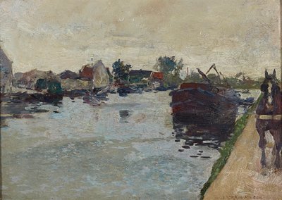 The Tow Path (olie på lærred) af James Kerr-Lawson