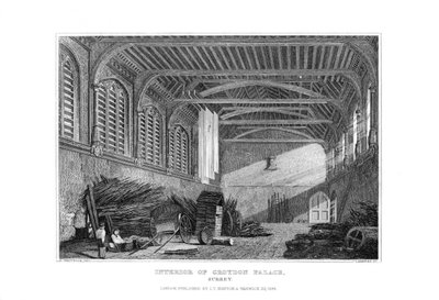 Interiør af Croydon Palace, Surrey, 1829. af James Lambert