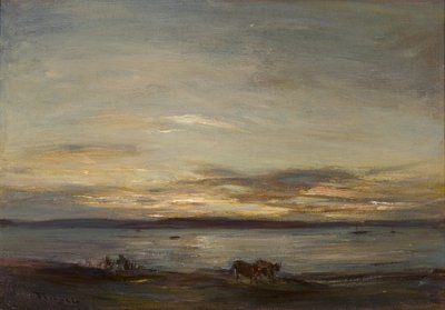 Golden Sunset, Fairlie (olie på lærred) af James Lawton Wingate