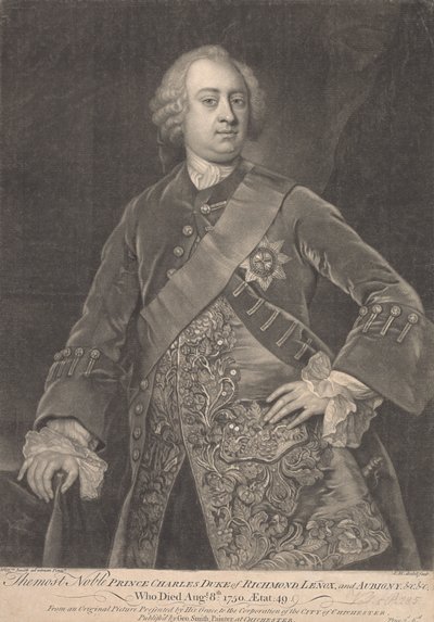 Prins Charles, 2. hertug af Richmond, Lenox og Aubigny af James McArdell