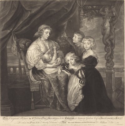 Familien Gerbier af James McArdell after Sir Peter Paul Rubens
