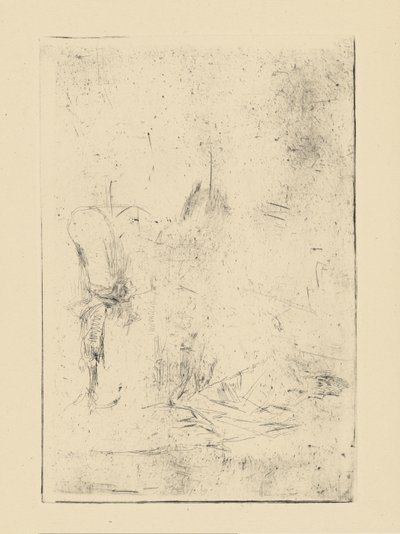 [76] Indtryk fra annullerede plader af Whistler - [Siddende figur]. af James Abbott McNeill Whistler