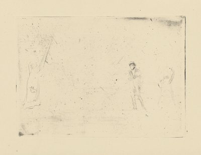 [76] Indtryk fra annullerede plader af Whistler - [To figurer]. af James Abbott McNeill Whistler