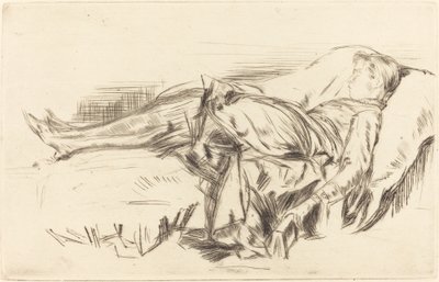 Et barn på en sofa, nr.2 af James Abbott McNeill Whistler