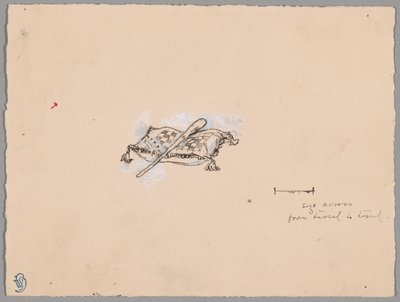 En kølle på en pude af James McNeill Whistler