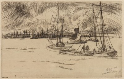 Amsterdam, fra Tolhuis af James Abbott McNeill Whistler