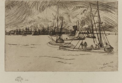 Amsterdam, fra Tolhuis af James Abbott McNeill Whistler