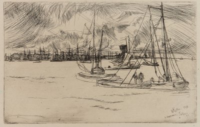 Amsterdam, fra Tolhuis af James Abbott McNeill Whistler