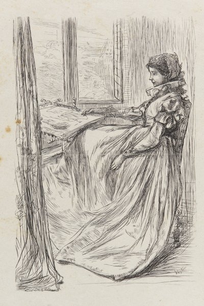En illustration til <em>Morgenen før massakren på St. Bartholomew</em> af James Abbott McNeill Whistler
