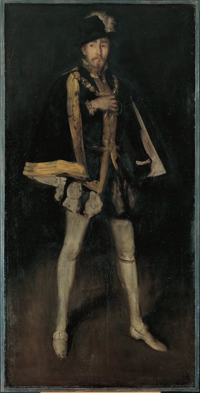Arrangement i sort, nr. 3: Sir Henry Irving som Filip 2. af Spanien af James McNeill Whistler