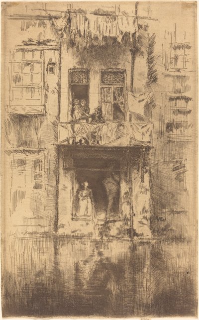 Balkon, Amsterdam af James Abbott McNeill Whistler
