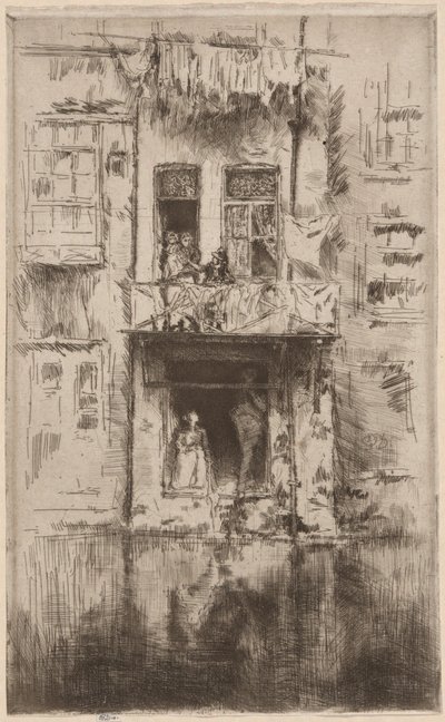 Balkon, Amsterdam af James Abbott McNeill Whistler