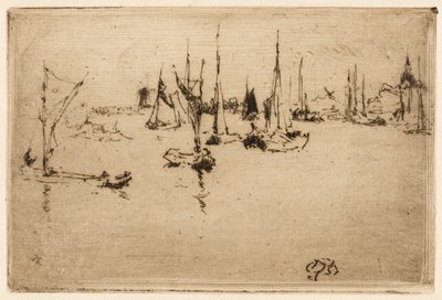 Pramme, Dordrecht af James Abbott McNeill Whistler