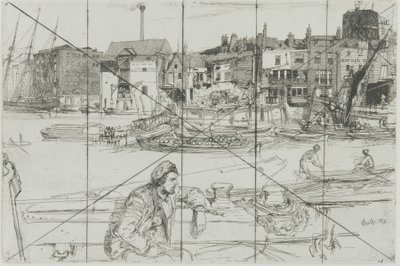 Black Lion Wharf af James Abbott McNeill Whistler