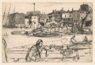Black Lion Wharf af James Abbott McNeill Whistler