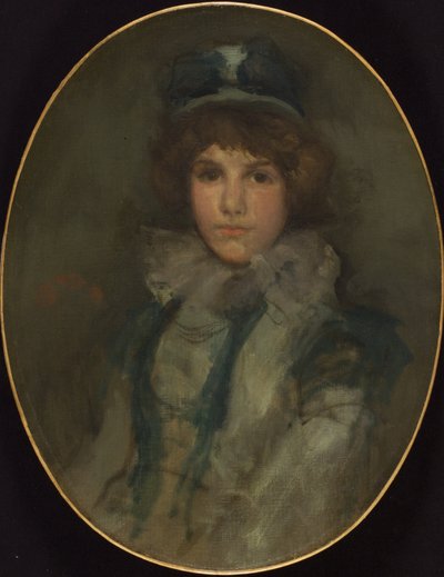 Blå og koral:  Den lille blå hat af James McNeill Whistler