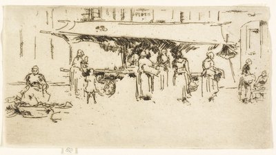 Stand, markedsplads, søer af James Abbott McNeill Whistler