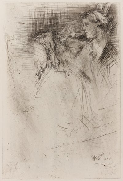 Børstning af håret af James Abbott McNeill Whistler