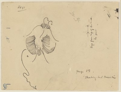 Sommerfugl (recto); Fragment af sommerfugl (verso) af James McNeill Whistler